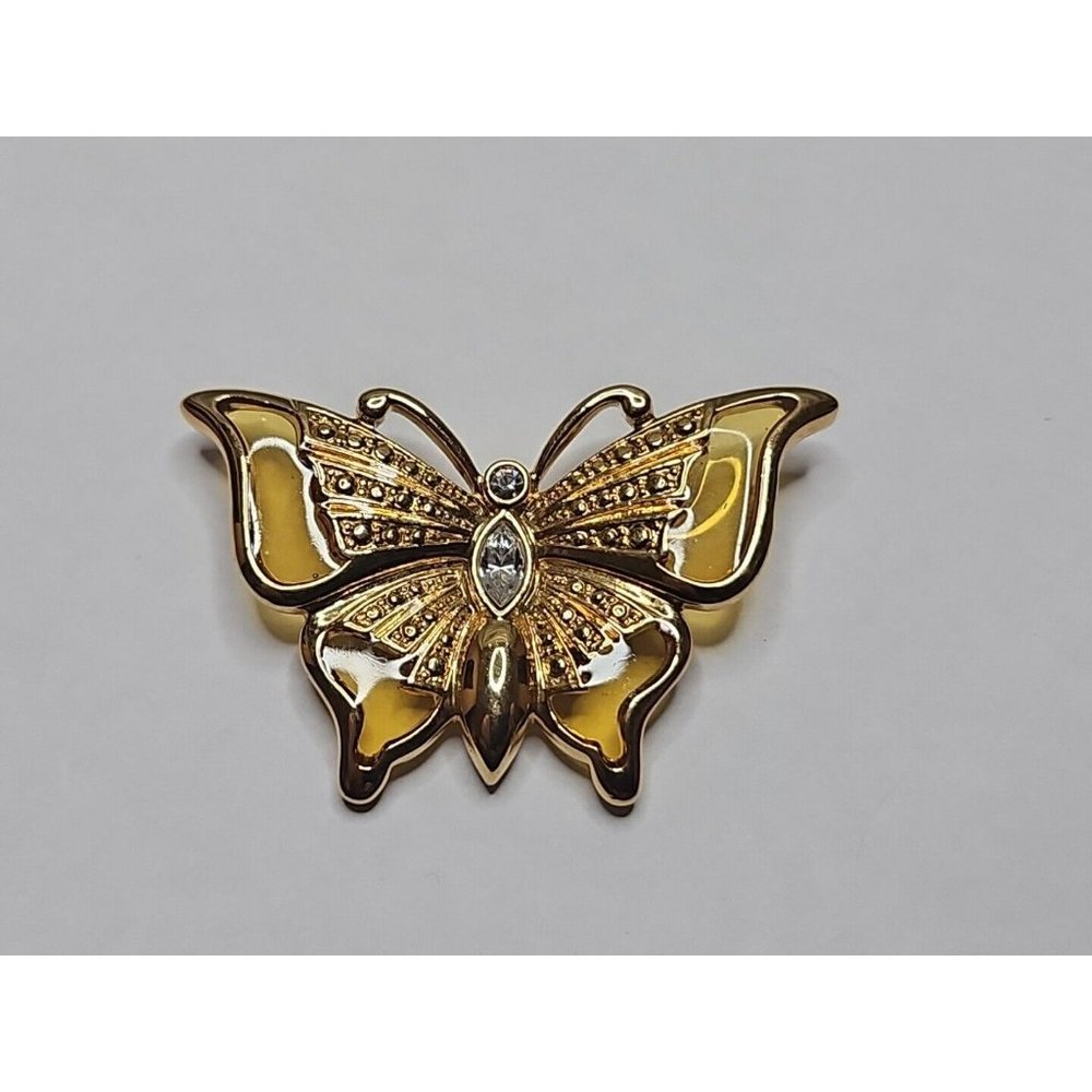 Vintage Butterfly Pin/Brooch Jewelry, Gold Tone, 1.5'' x 1''